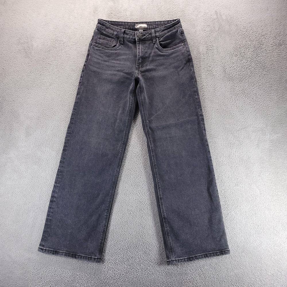 KUT From The Kloth Jeans Womens 2 Gray Selena Low Rise Baggy Straight Leg Denim